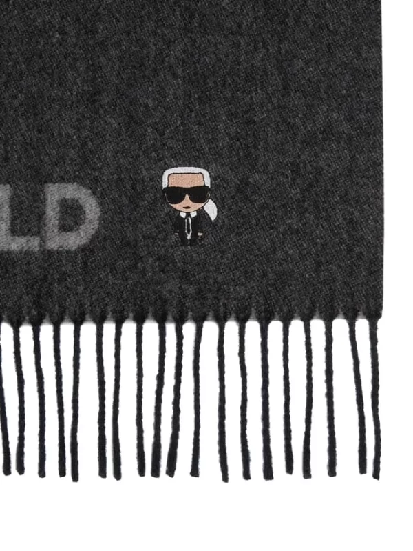 Karl Lagerfeld Wolldecke Mit Kaschmir-Anteil – Schwarz 4