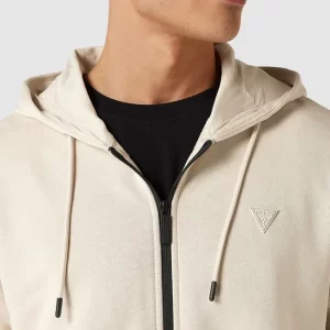Guess Sweatjacke Mit Label-Patch – Beige 11
