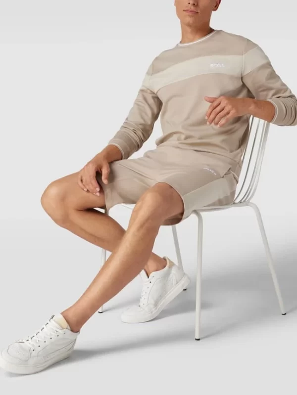 BOSS Sweatshirt Mit Logo-Stitching Modell ‚Tracksuit Sweatshirt‘ – Beige 1
