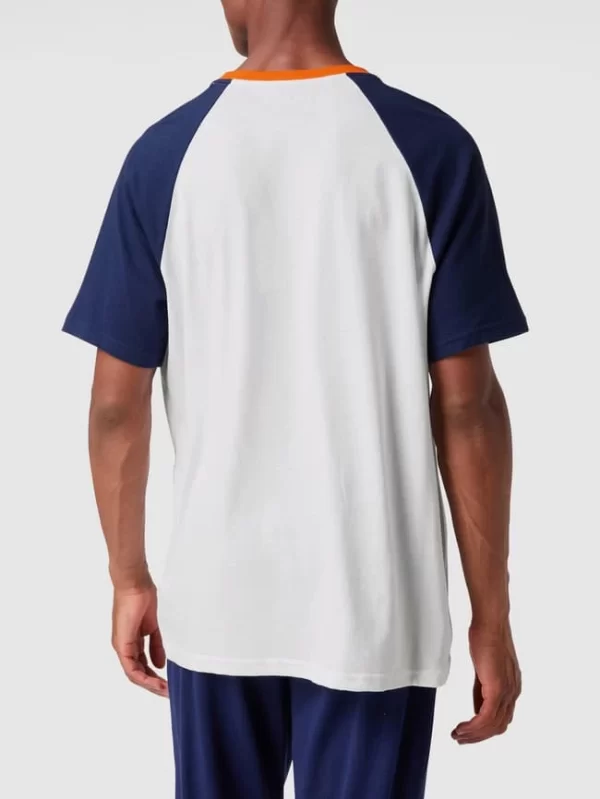 Tommy Hilfiger T-Shirt Im Colour-Blocking-Design Mit Label-Print – Marineblau 6