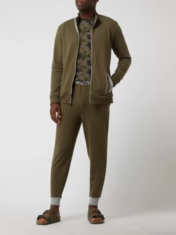 Calvin Klein Underwear Sweatjacke Mit Logo-Print – Olivgrün 1