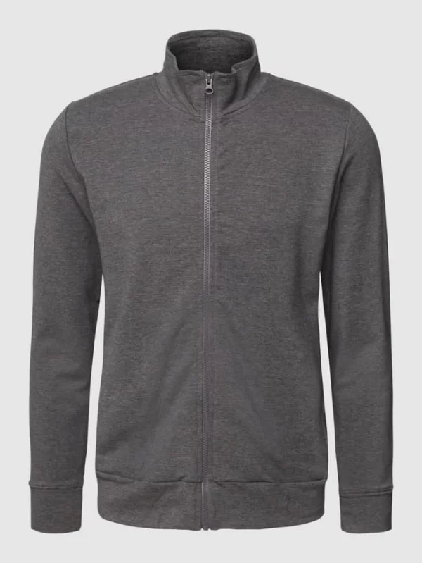 Mey Sweatjacke Mit Stehkragen Modell ‚ENJOY‘ – Mittelgrau Meliert 3