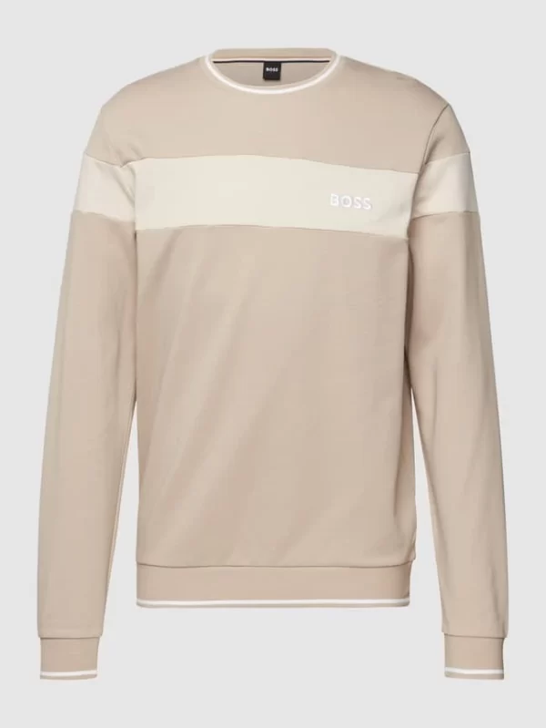 BOSS Sweatshirt Mit Logo-Stitching Modell ‚Tracksuit Sweatshirt‘ – Beige 3