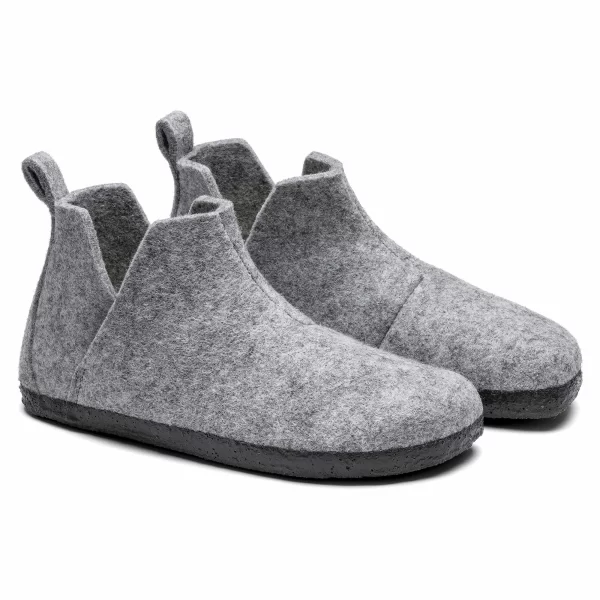 Birkenstock Andermatt Shearling Pantoffeln Senior Hellgrau 1