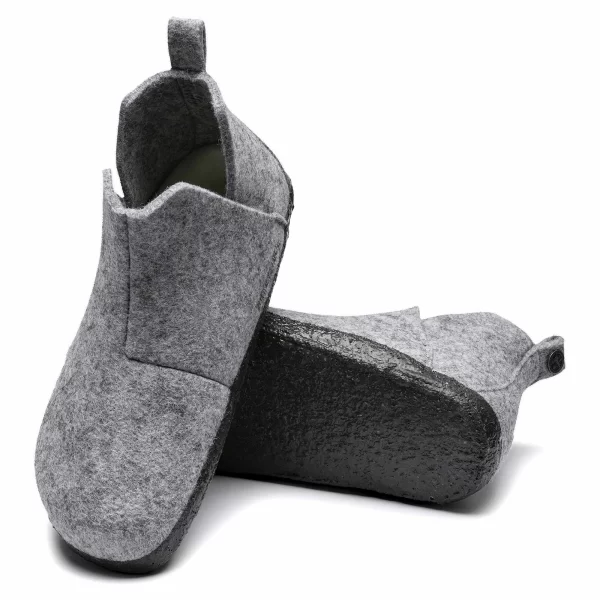 Birkenstock Andermatt Shearling Pantoffeln Senior Hellgrau 4