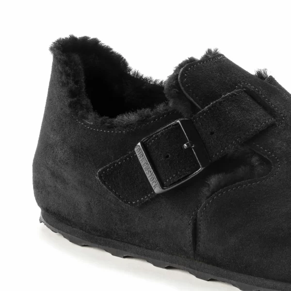 Birkenstock London Shearling Pantoffeln Schwarz 8