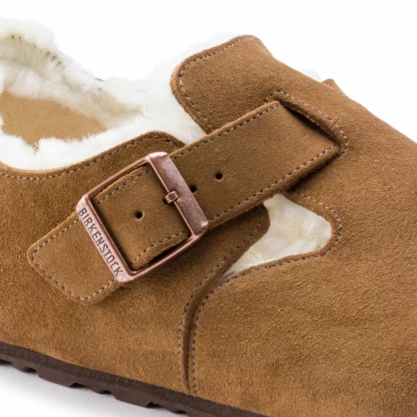 Birkenstock London Shearling Pantoffeln Braun 10