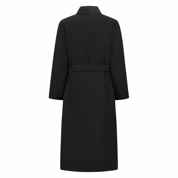 Boss Waffle Kimono Bademantel Herren Schwarz 3