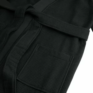 Boss Waffle Kimono Bademantel Herren Schwarz 9