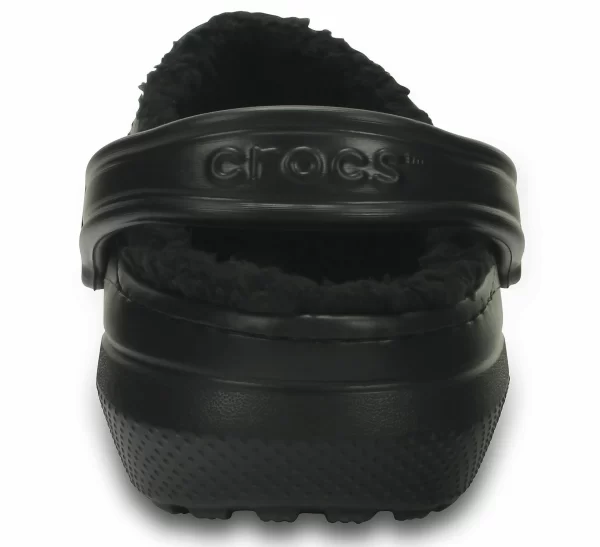 Crocs Classic Fuzz Lined Clog Schwarz 6