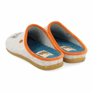 Hot Potatoes Otok Pantoffeln Herren Hellgrau – Braun – Blau – Orange 12