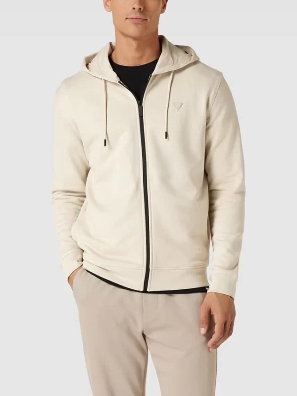 Guess Sweatjacke Mit Label-Patch – Beige 5
