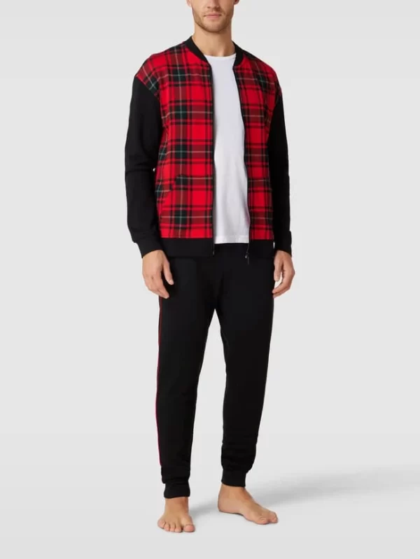 HUGO Sweatpants Mit Label-Stitching Modell ‚Checked‘ – Rot 1