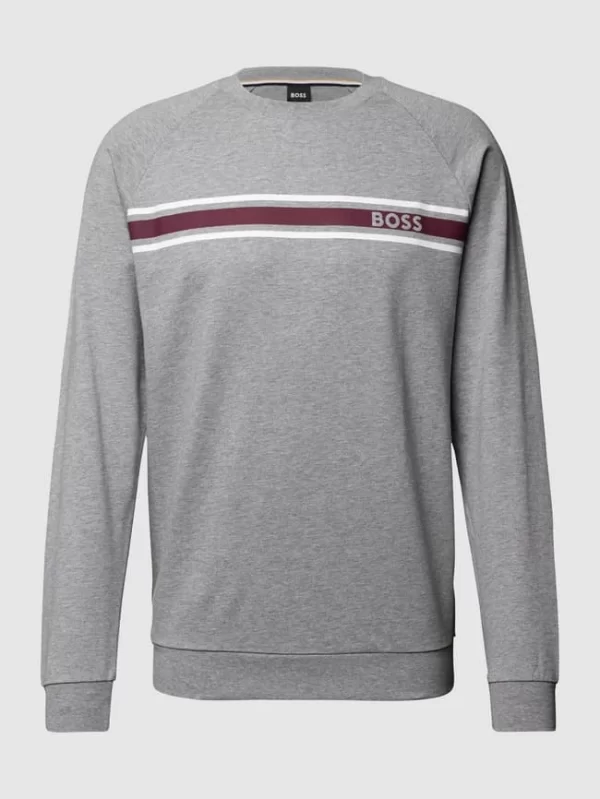 BOSS Sweatshirt Mit Logo-Print Modell ‚Authentic Sweatshirt‘ – Hellgrau 3