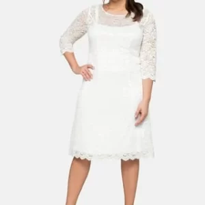 Sheego Spitzenkleid Offwhite 8