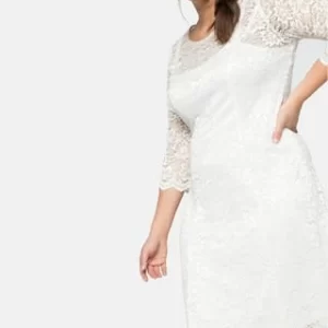 Sheego Spitzenkleid Offwhite 12