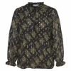 ONLY CARMAKOMA Bluse, Rüschen, Print, Für Damen 177911001 BLACK/ G 8