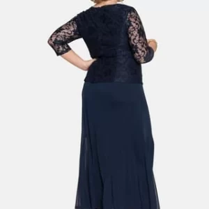Sheego Abendkleid Marine 11