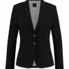 TAIFUN Blazer, Tailliert, Reverskragen, Uni, Für Damen 11000 SCHWARZ 14