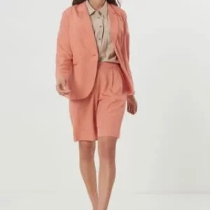 MANGUUN Blazer, Reverskragen, Uni, Für Damen Lachs 12
