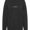 Calvin Klein Embossed Icon Lounge Sweatshirt, Logo-Print, Rundhals-Ausschnitt, Für Damen UB1 BLACK 13