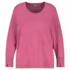 SAMOON Pullover, Rundhals, Unifarben, Für Damen 03300 GOOSEBERRY 10